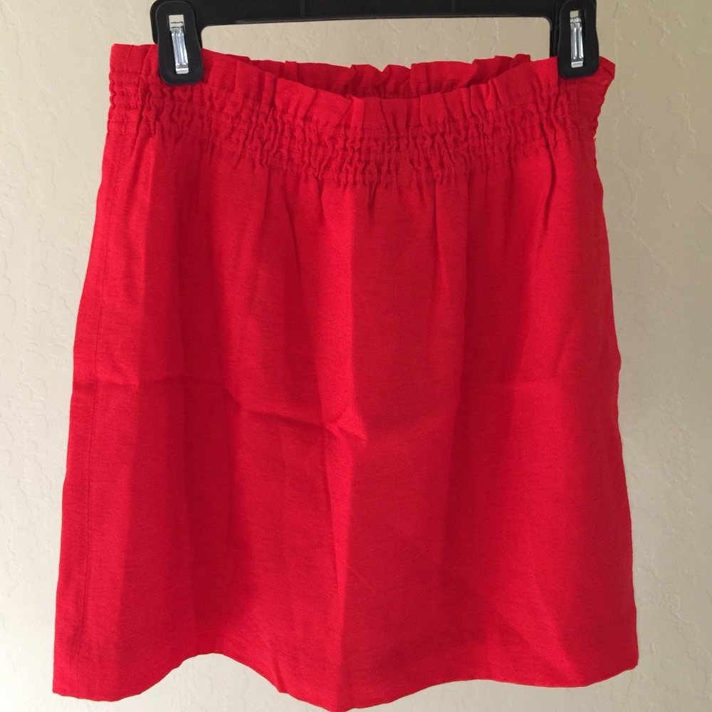 J. Crew Red City Skirt, NWOT Sz 6